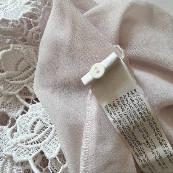 Zara Basic Guipure Lace Top Blouse Short Sleeve Lined Tank Top Floral Pink Sz XS - Picture 13 of 14